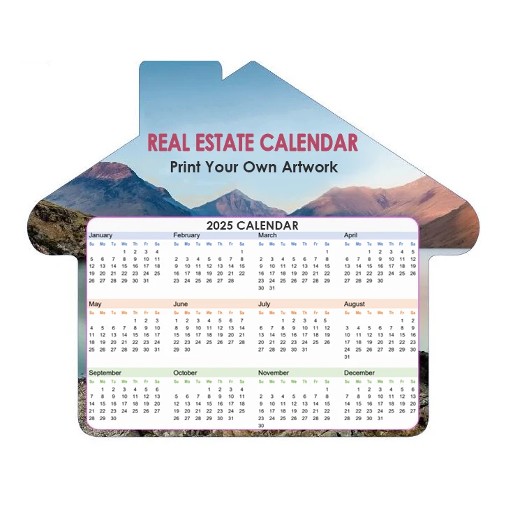 Diy Shaped Custom Magnetic Calender Small 2025 Logo Magnet Calendars For Advertising