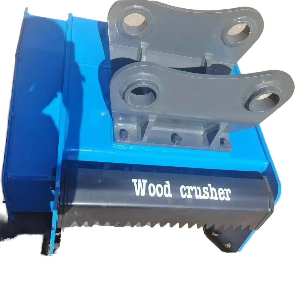 excavator accessory timber crusher hydraulic log cutting shredder excavator wood crusher for forestry