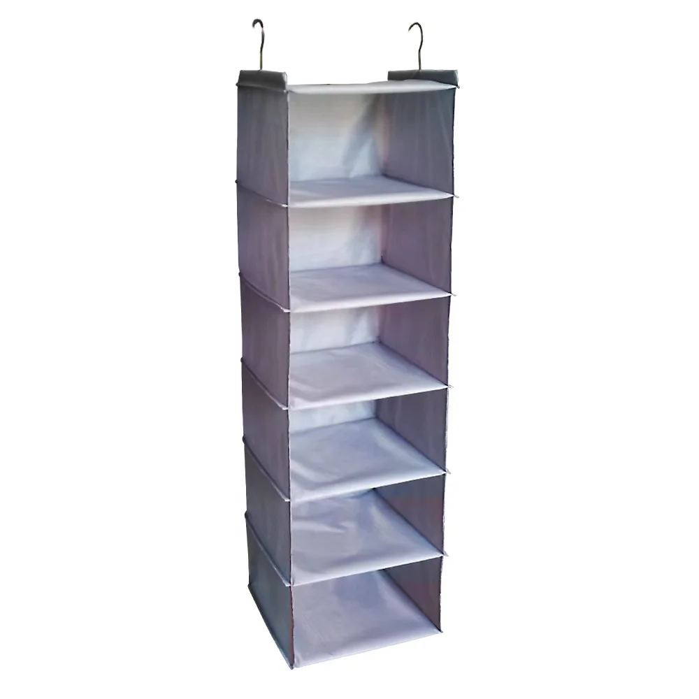Hanging Closet Organizers and Storage, 6-Shelf Closet Hanging Storage Shelves for Closet