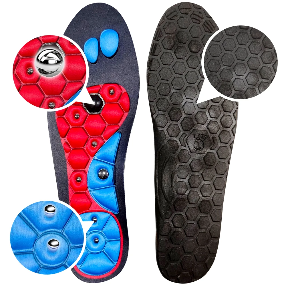 Washable and Cuttable Foot Therapy Pain Relief Acupressure Massage Gel Magnetic Acupuncture Insoles