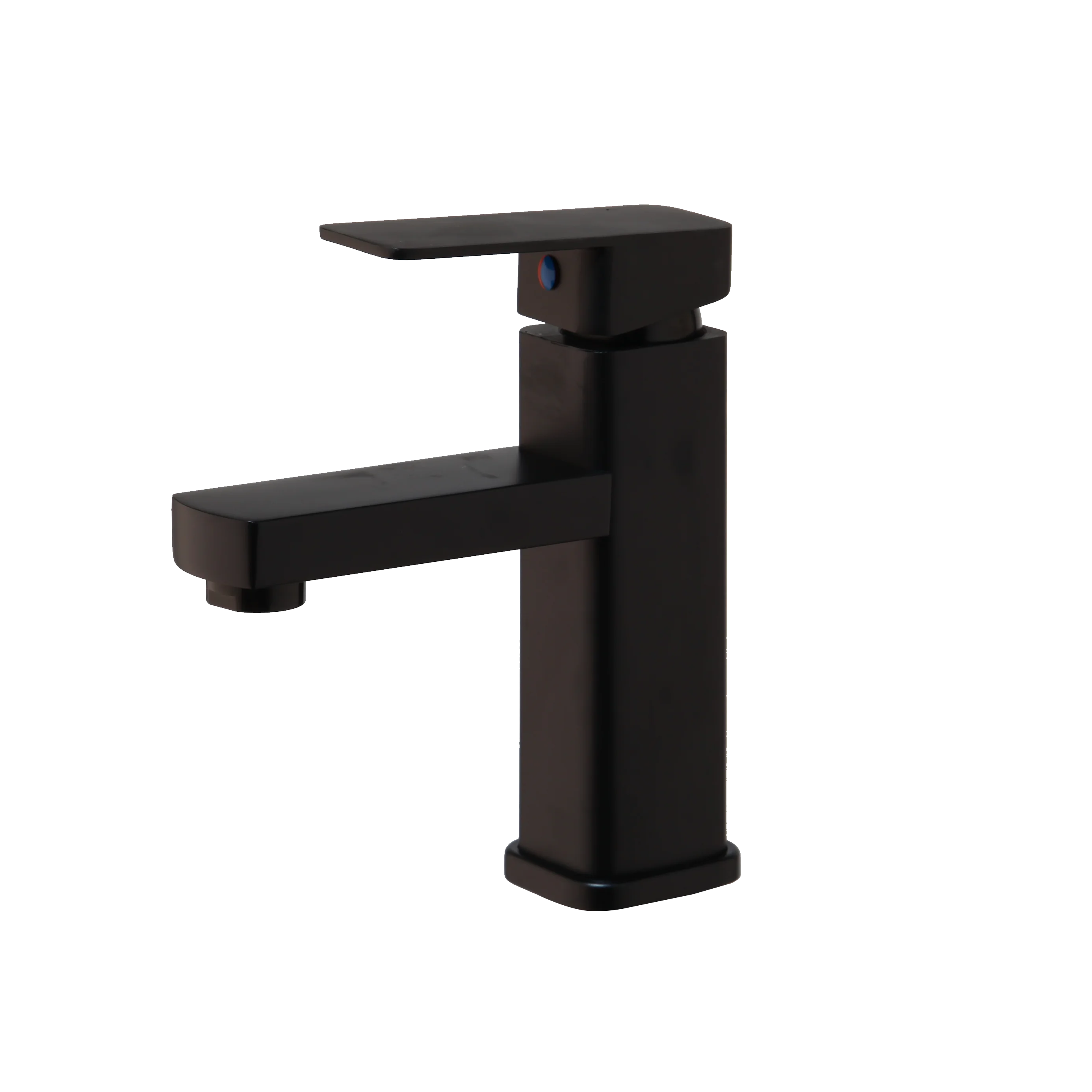JIENI Bathroom Black Short Vanity Basin Sink Mixer Deck Mounted Faucet Brass Taps