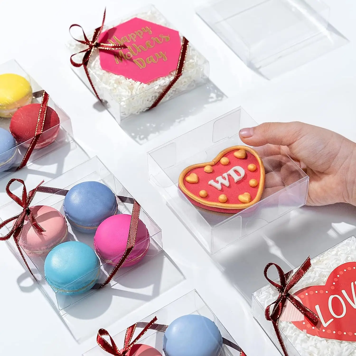 Custom PVC PET lastic Square PET Transparent Cube Box Frosted PVC packaging Clear soft crease Acetate Box