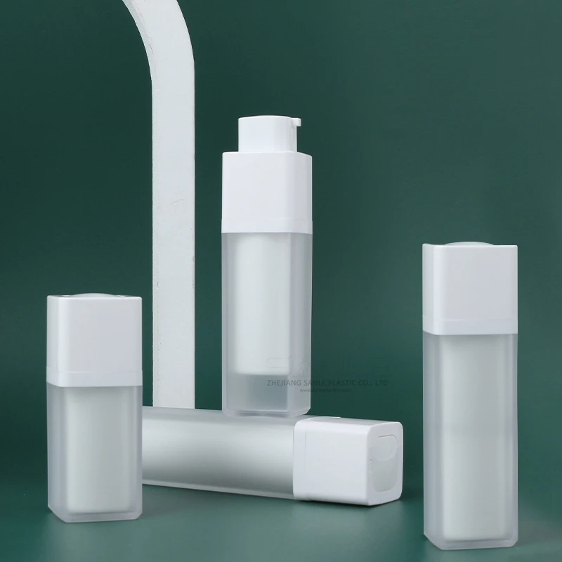 15Ml 50Ml 30Ml Airless New Bottle 2022 Childproof Frosted Face Cream Child Resistant 5G Luxury Airless Pump Bottle For Lotion