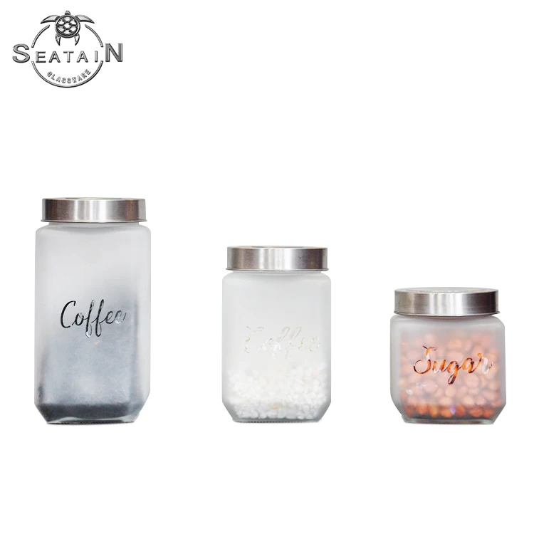 creative clear transparent sublimation frosted mason jar for food storage