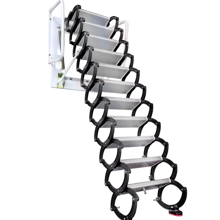 Good Quality Attic Roof Hatch Stair Folding Stairs Telescopic Stair Top Wall Hanging Foldable Attic Ladder Portable