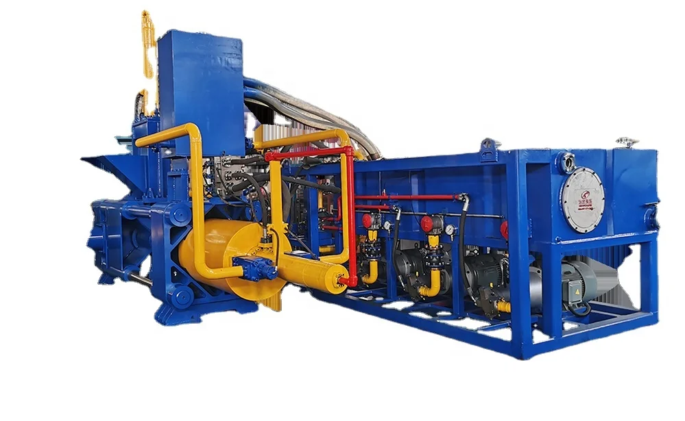 automatic horizontal high pressure hydraulic briquetting press machine for cast iron steel shaving chips