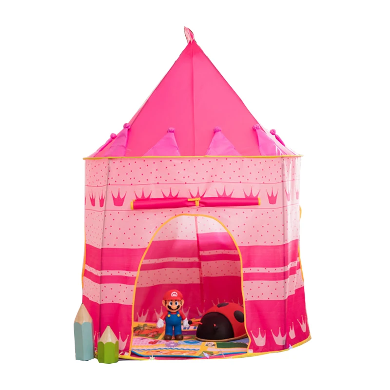OEM colorful princess Castle playing house kid indoor teepee tent for kids play