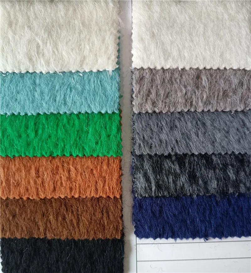 Wholesale suri alpaca/wool fabric brand ladies winter coats jacket fabric tweed lining fabric