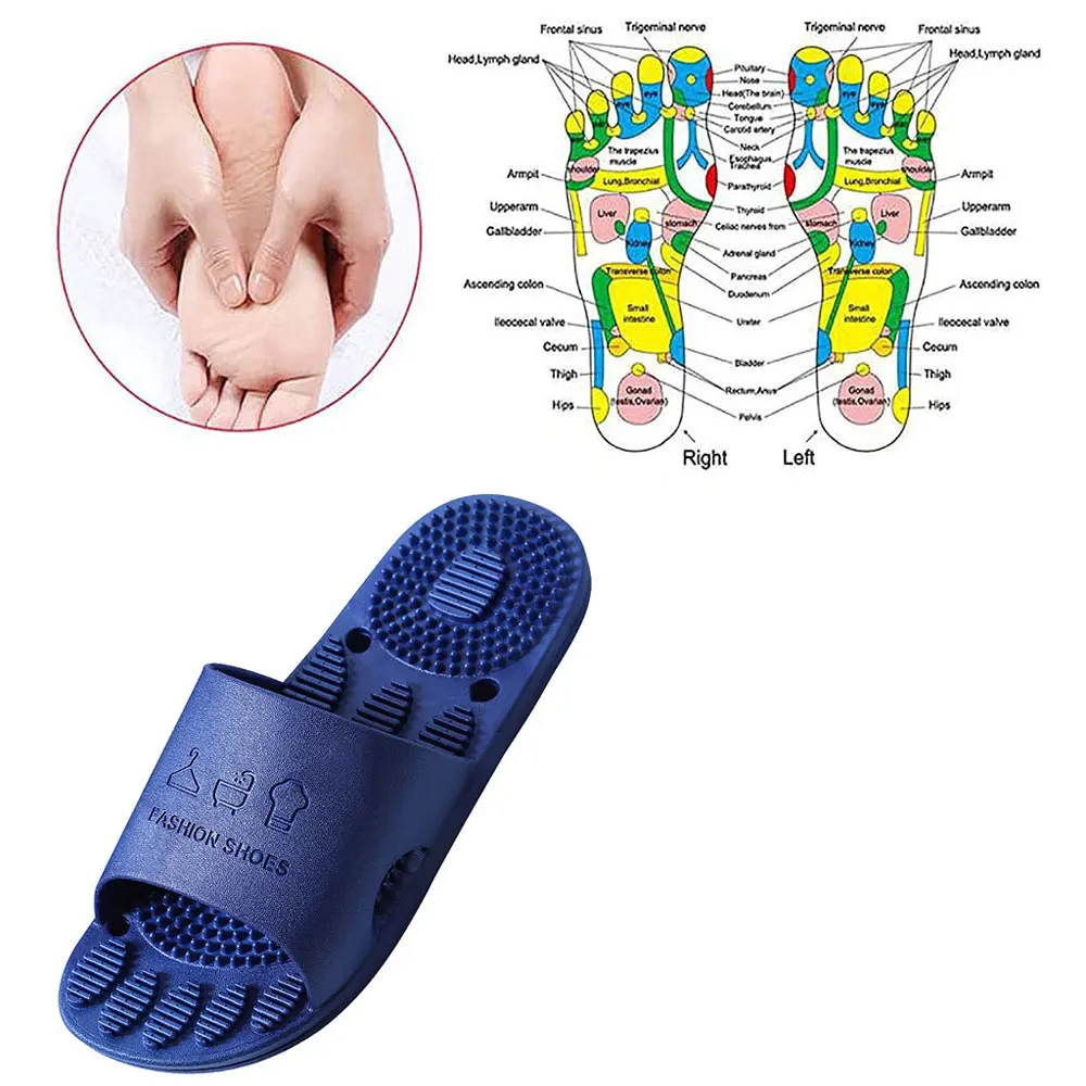 Foot Massager Acupoint Stimulation Massage Slippers Shoes Reflexology Sandals Reduce Feet Tension Promote Circulation