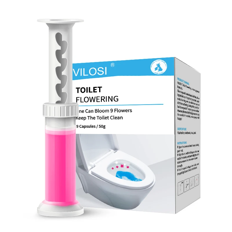 2023High quality toilet flower cleaner bathroom cute air fresher ocean rose fragrance bulk purchase gel toilet odor remover