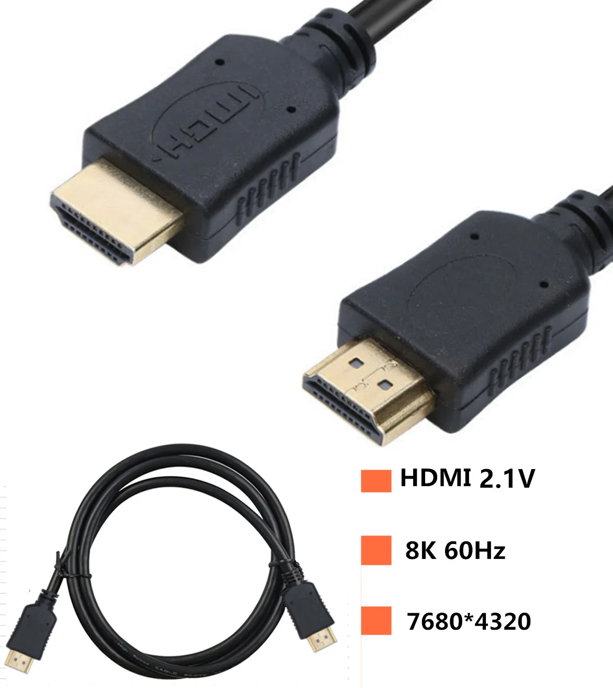 Wholesale Drop Shipping 8K 2.1 HDM Ultra HD High Speed 48Gbps Cable Compatible with Appl TV Roku Netflix PS4 Pro Wii Xbox One X