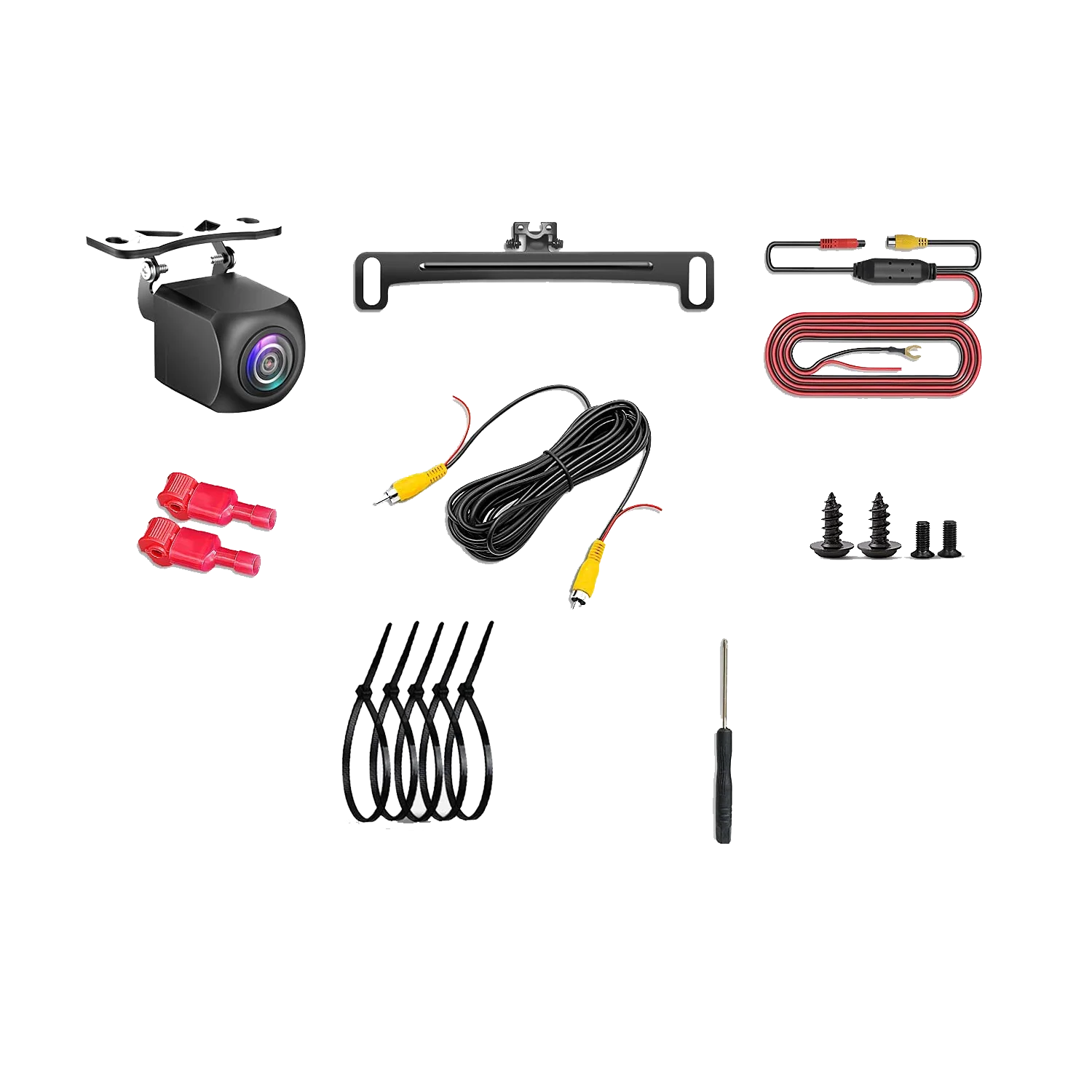 HD backup camera 170 degree wide view angle license plate rear  clear night vision universal reverse cam kit