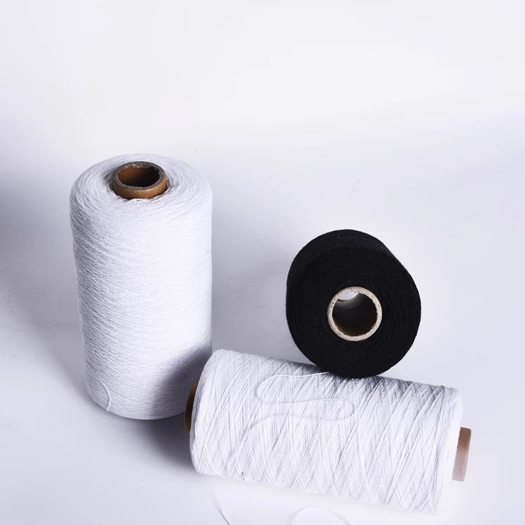 Recycled yarn Importers 35/65% cotton polyester yarn knitting and weaving tc or cvc yarn for socks gloves