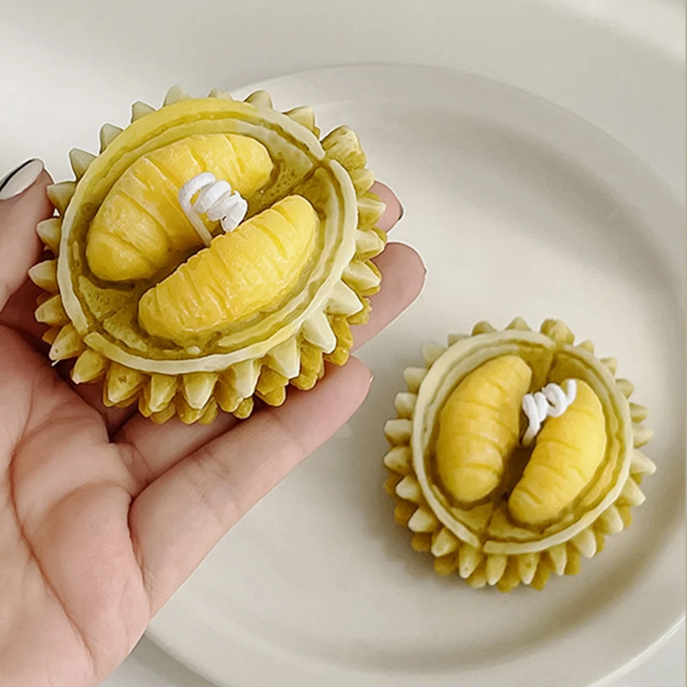 DGC Cute Dessert Food Fun Candle Durian Sculptural  Fruit Candle For Birthday Gift Home Decor