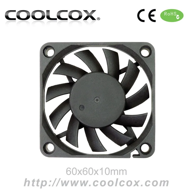 
CoolCox 60x60x10mm dc axial fan,6010 DC 5V/12V/24V brushless Fan,60mm fan,6cm fan 