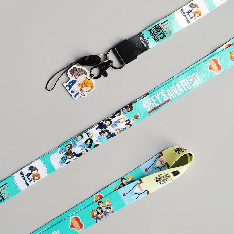 Doctor Cartoon Lanyard Key Chain Id Card Badge Holder Acrylic Charm Pendant Card Holder Cartoon Card Holder