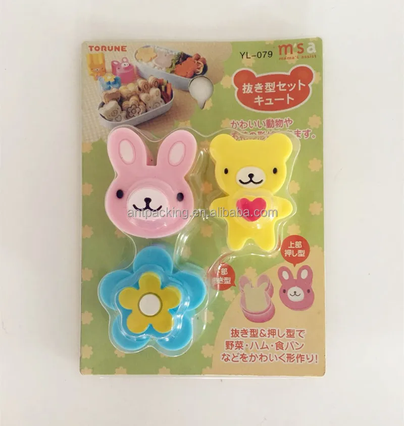 Cake Tool Plastic Kids Bread Sandwich Cutter 4 Pieces Animal Shape Plastic Sandwich Cutter Set For Kids