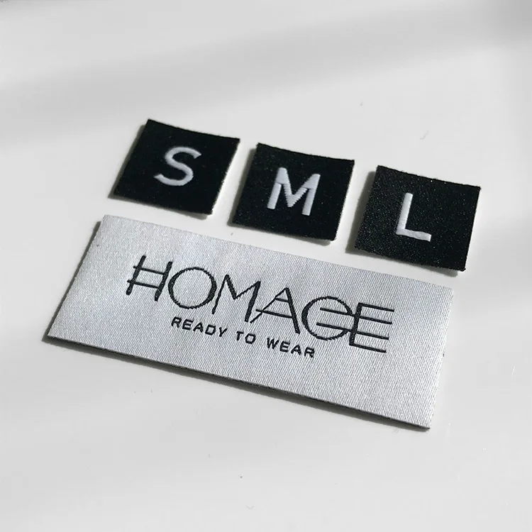 Custom Hot Melt Glue Adhesive Backing Heat Press Brand Fabric Woven Clothing Neck Iron On Labels