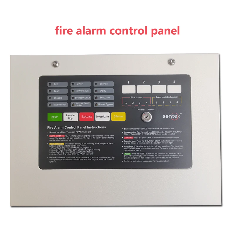 1/2/4 zone Fire alarm system Control panel Fire alarm control panel