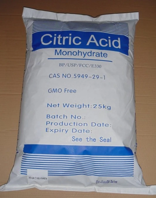 Food additive citric acid, factory supply Citric Acid Monohydrate