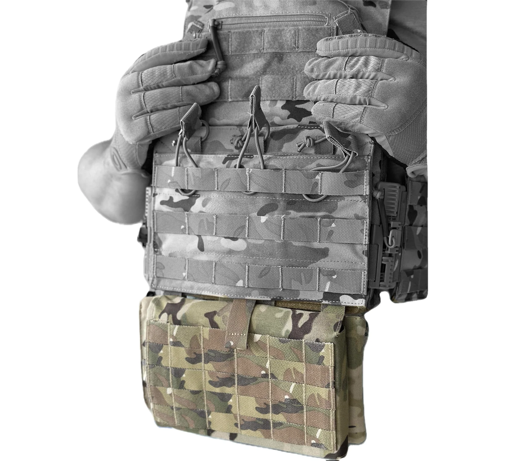 Gray Dot Defender One Abdominal Protection Soft Ballistic Hard Ballistic Plate Molle Panel Tactical Vest