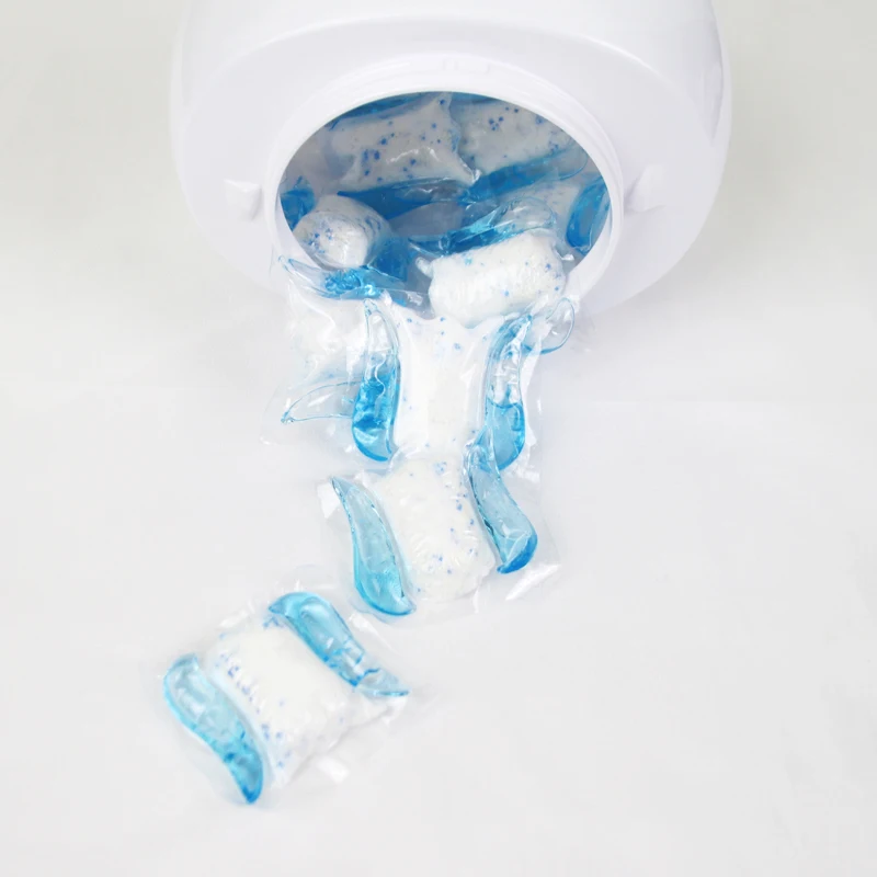 eco friendly packaging White dishwashing liquid pods household chemicals