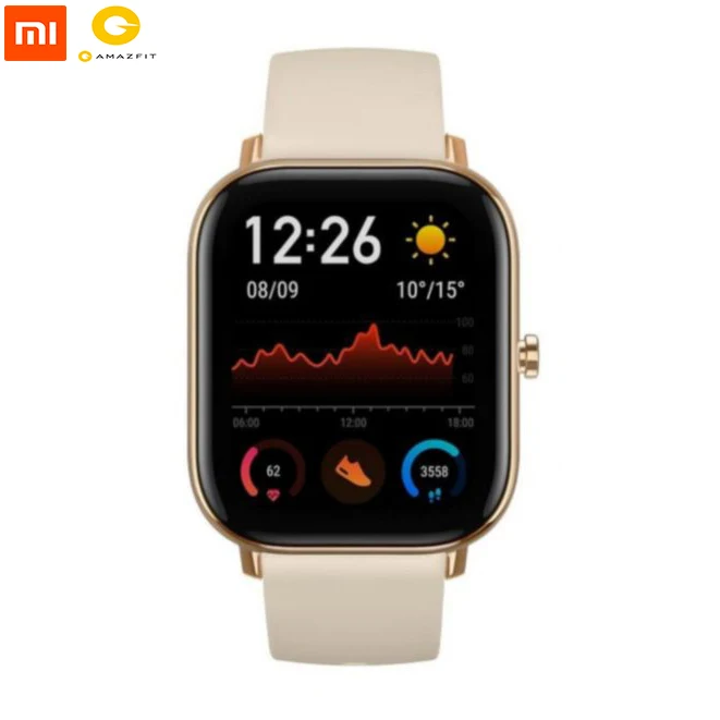 Global Version Amazfit GTS Smart Watch GPS Running Sports Heart Rate 5ATM Waterproof Bracelet AMOLED Amazfit Smart Watch