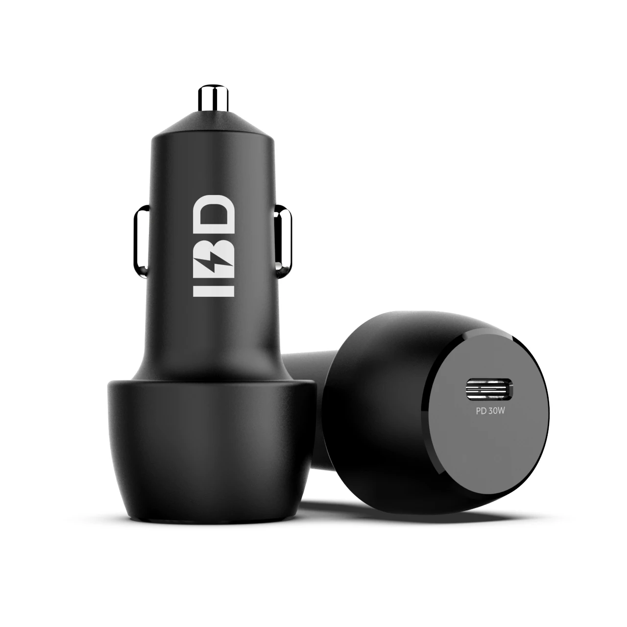 IBD Single 30W PD 1-Port Fast Car Charger Mini Size Quick PPS Function Car Chargers Matte Finished PD 30W