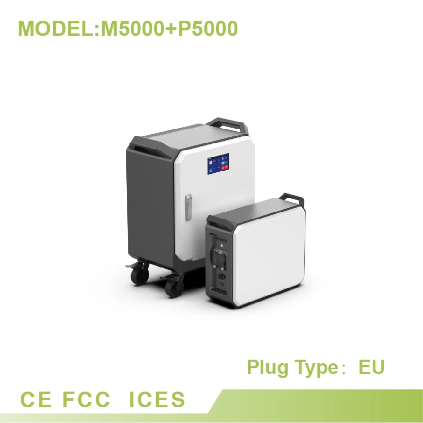 5120Wh Expandable Capacity LiFePO4 Battery Portable Power Station On Wheels For Home Power Back Up Station Or Outdoor Camping