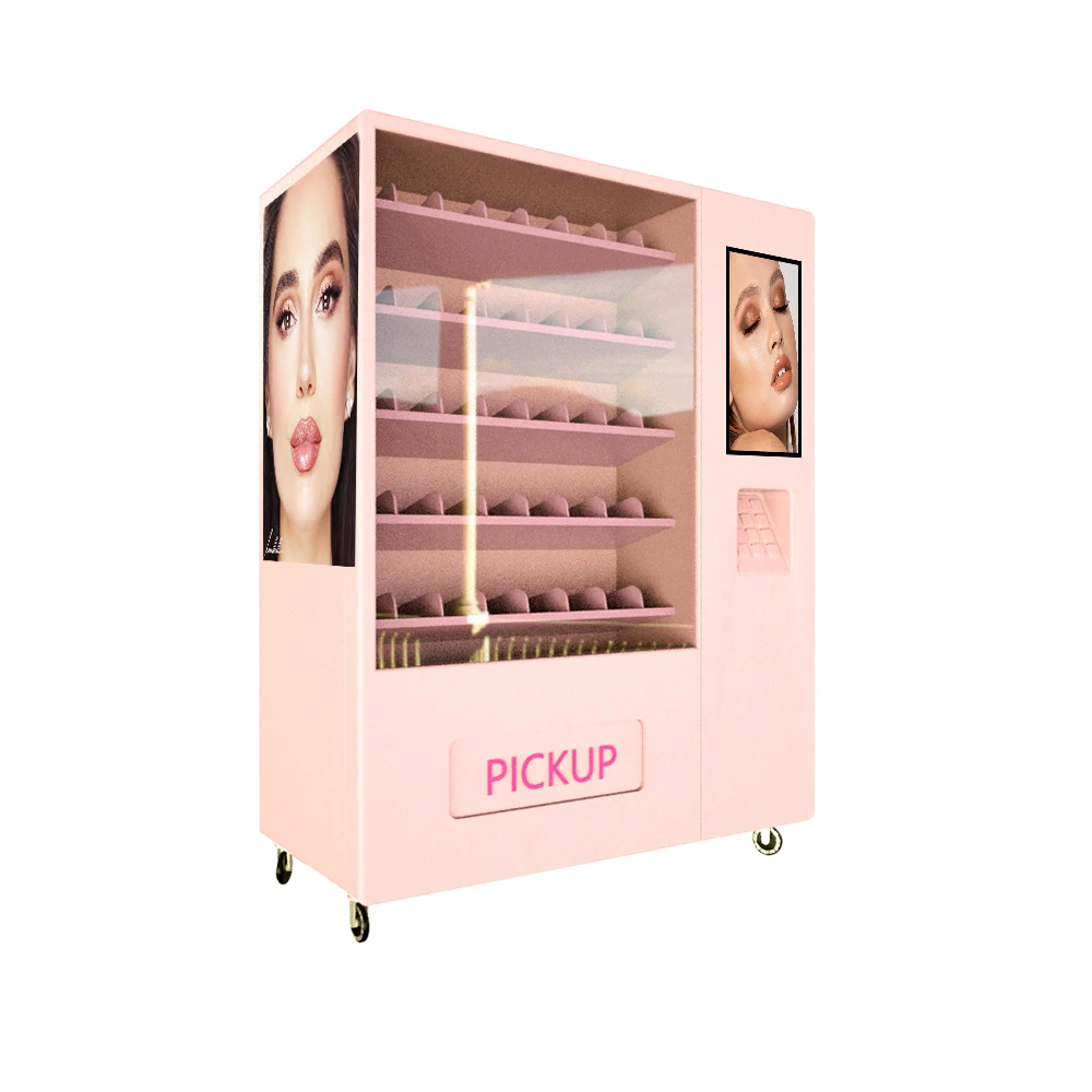 Convenience Store Pink Lashes Hair Wigs Lipsticks Beauty Eyelash Vending Machine for False Lashes Hair