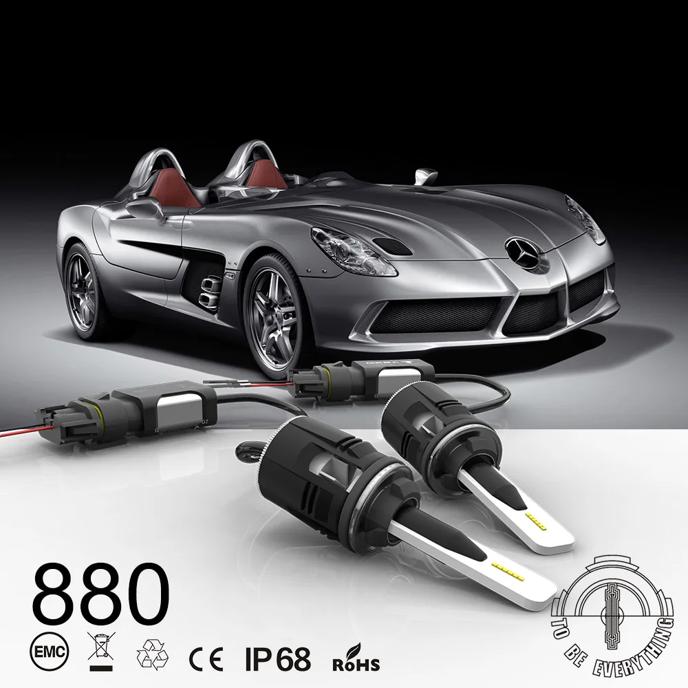 Пуля B6 светодиодные фары Тонкий Conversion Kit CSP Y11 чип все в одном чистый белый 6000 К автомобильные лампы