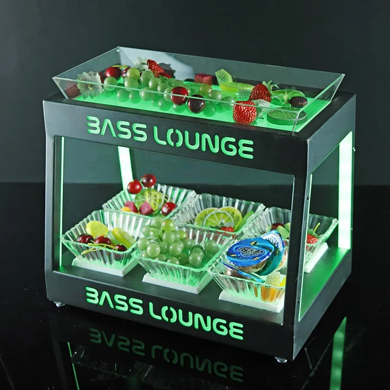 factory manufacturer Custom wholesale serving trays Luminous LED Lighting decorative For bar KTV Night Club
