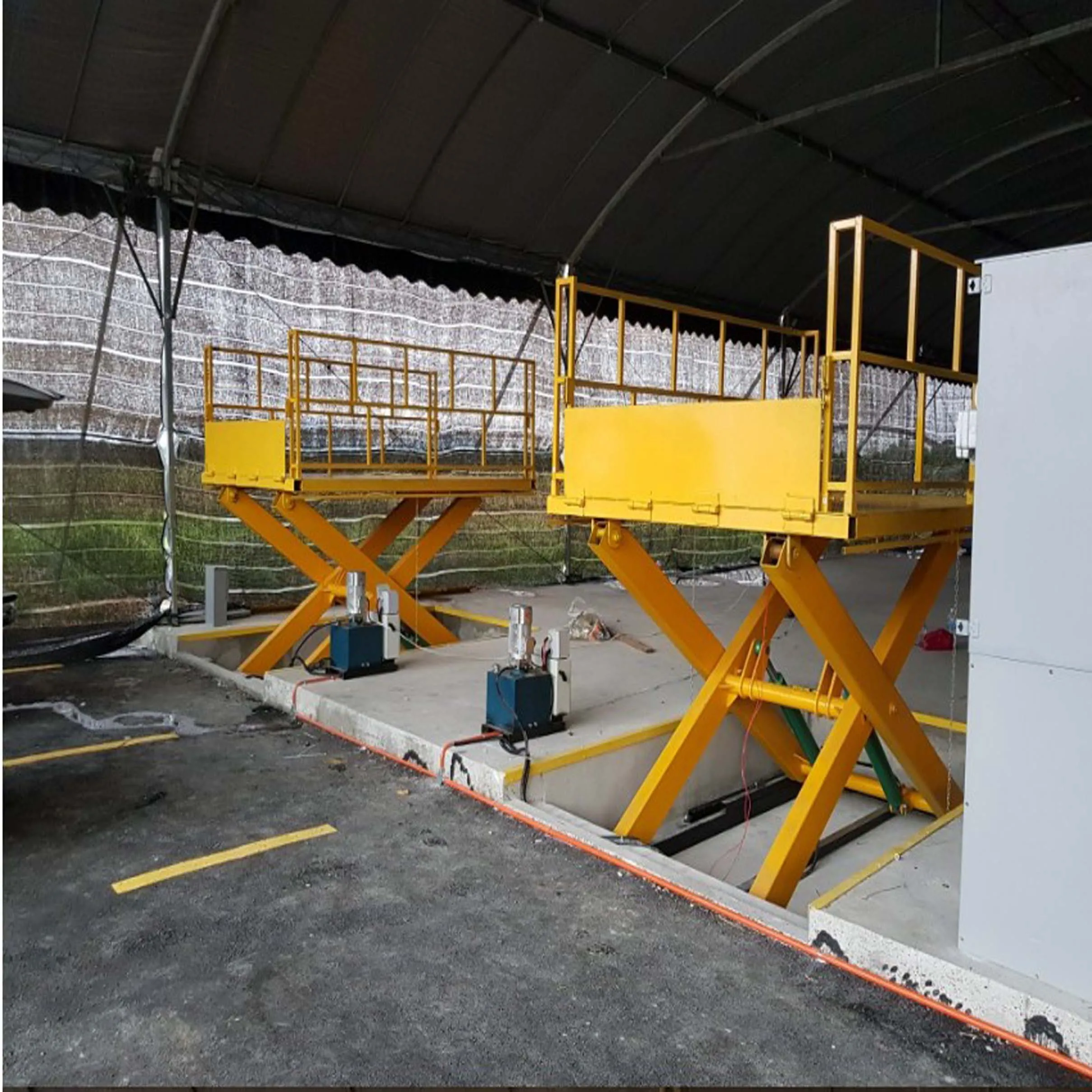 warehouse cargo lift hydraulic electric lift platform for construction equipment