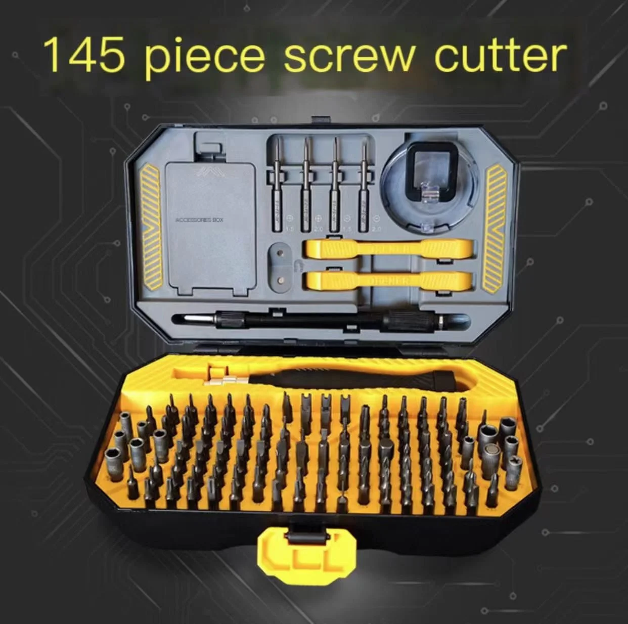 beathome 145 In 1 Household DIY Repair Tool Kit Screwdriver Set For Phone Laptop Computer