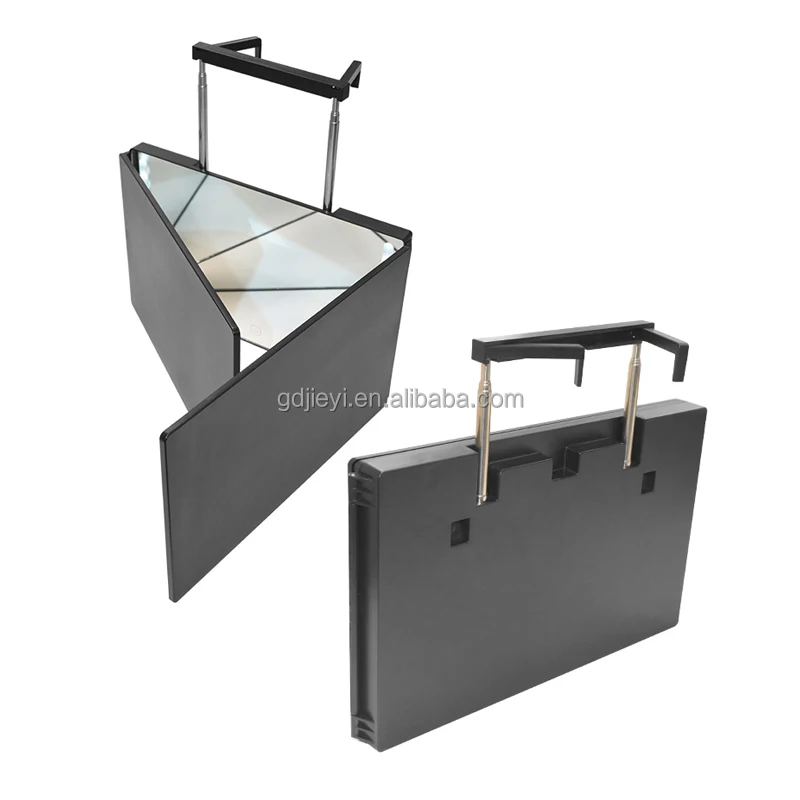 
three way led folding mirror 3 way mirror hair cutting smart light Mirror for self hair cutting 