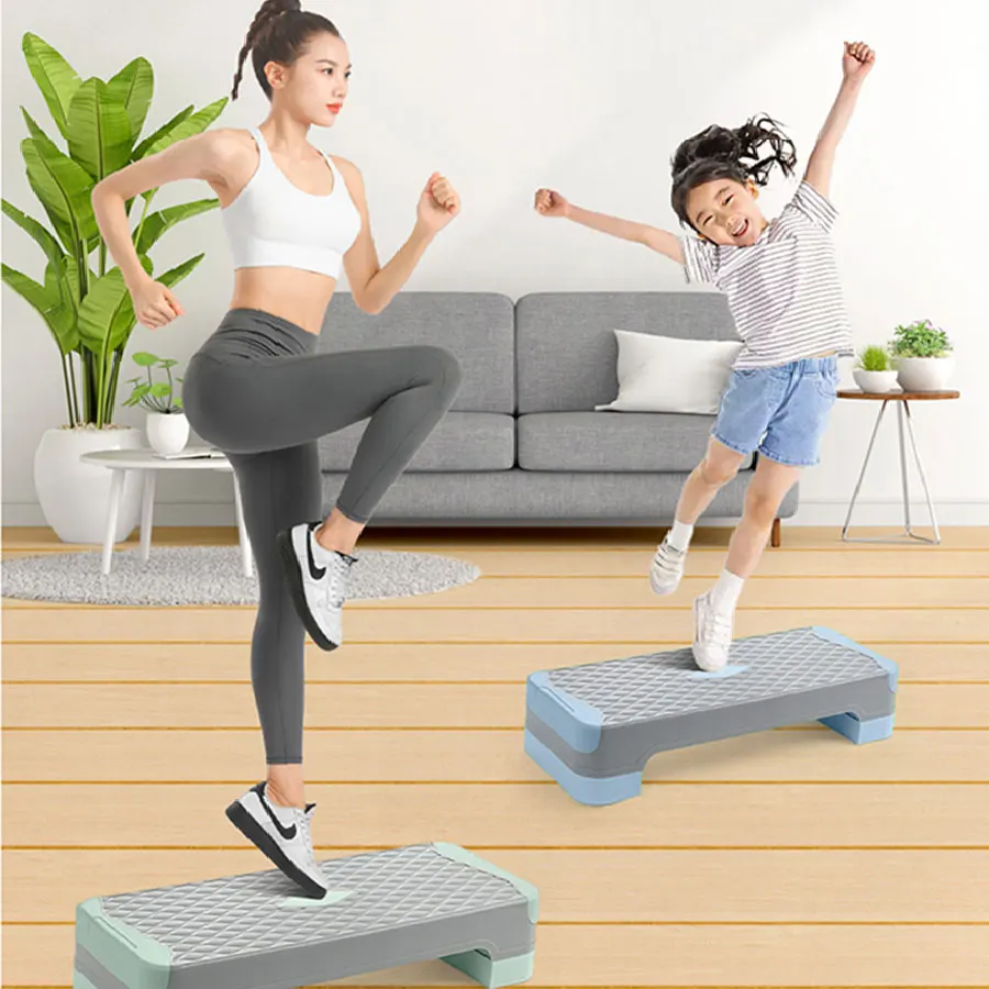 fitness equipment home step aerobics 2 Levels Adjustable Non-Slip step aerobic platform