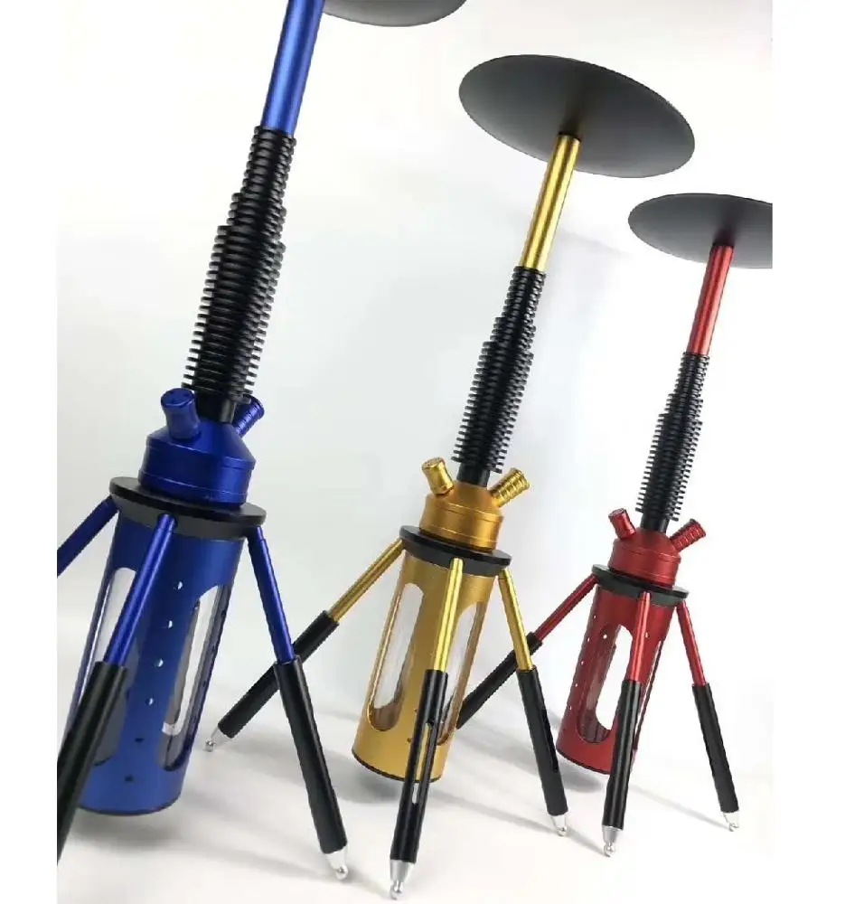 2020 new large glass aluminium alloy shisha zinc alloy hookah
