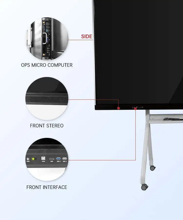 98-дюймовая Цифровая Интерактивная доска 4k Android Ops смарт-доска Офисная указка сенсорная 75 дюймов для продажи