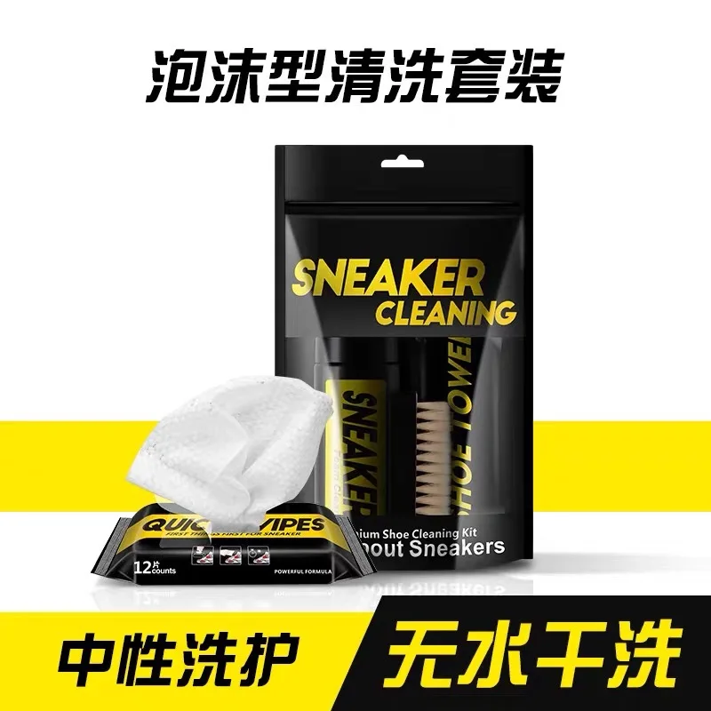 Factory Supply Customized Free Logo Shoe Cleaning Brush Soft Medium Hard Stiff Bristles Black Wooden Handle Sneaker Care Tool