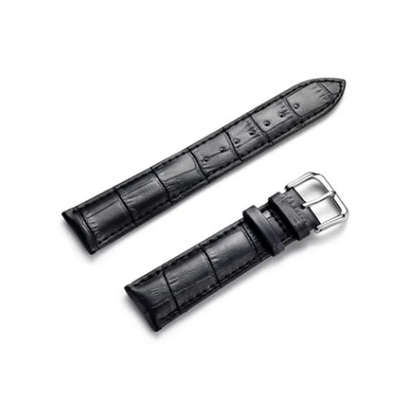 Leather Watch Strap Top Cowhide Pin Buckle butterfly Buckle PUleather Watch Strap Belt crocodile Leather Custom Strap