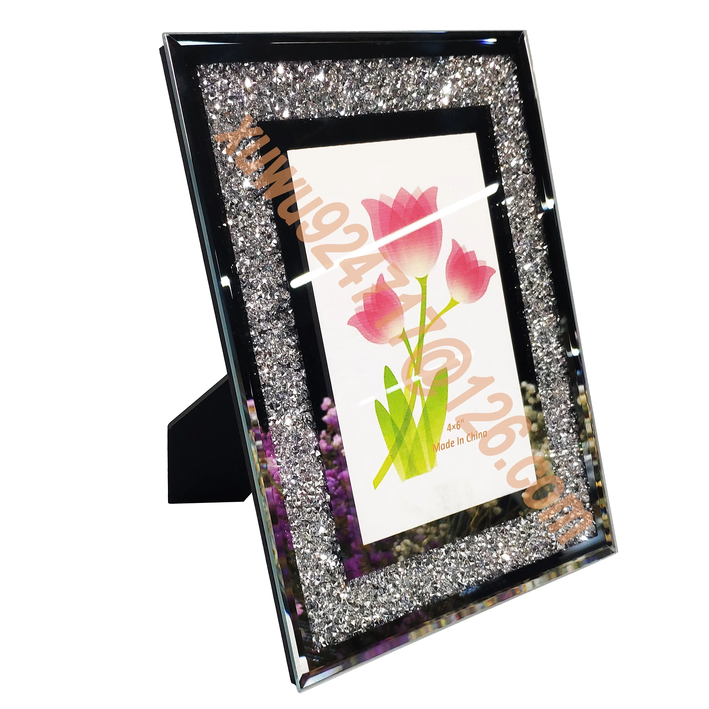Luxury Colorful Crystals Photo Frame Glass Crystals Diamond Picture Frame Europe Style Glass Photo Frame