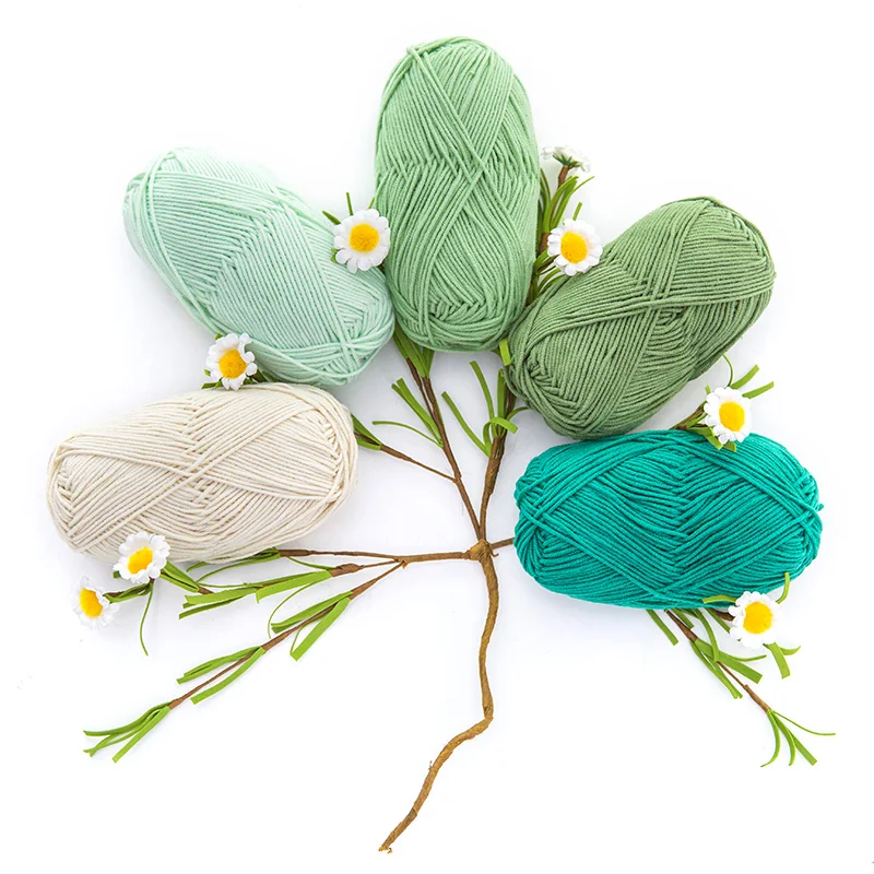Yarncrafts Anti-static soft acrylic cotton yarn blended hand knitting yarn for scarf