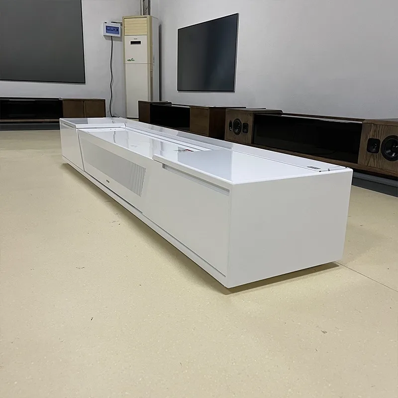 NEW Factory 100 inch Automatic Integrated Cabinet UST ALR Floor Rising Laser Proyector Screen for 4k Projector