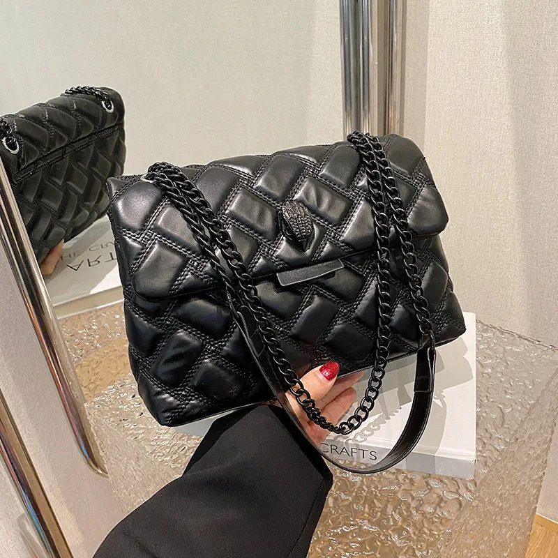 PU Crossbody Bag Women's High Quality Simple New Fashion Versatile Diamond Lattice Daily Design Waterproof Portable Shoulder