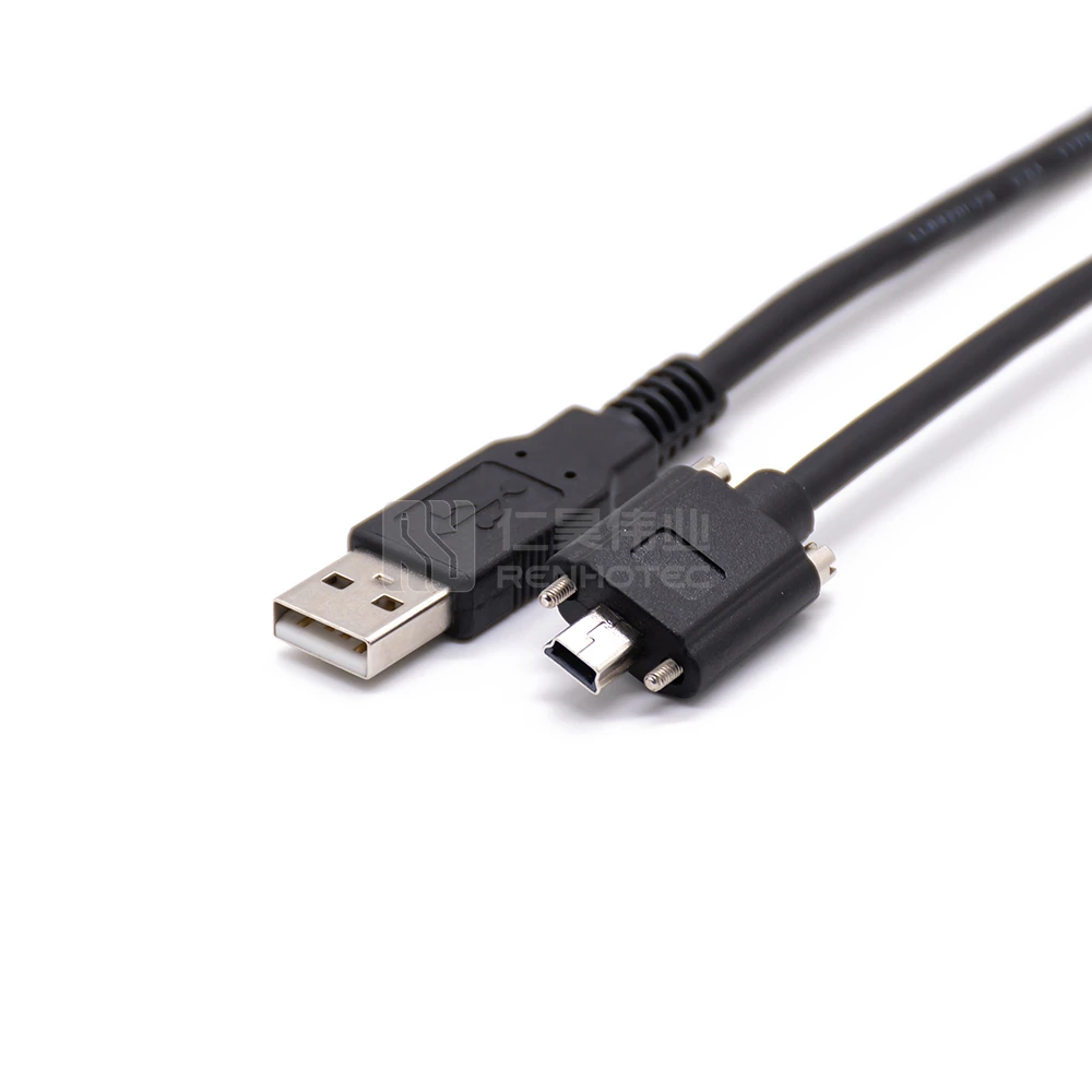 Черный прямой медный USB-кабель 2,0