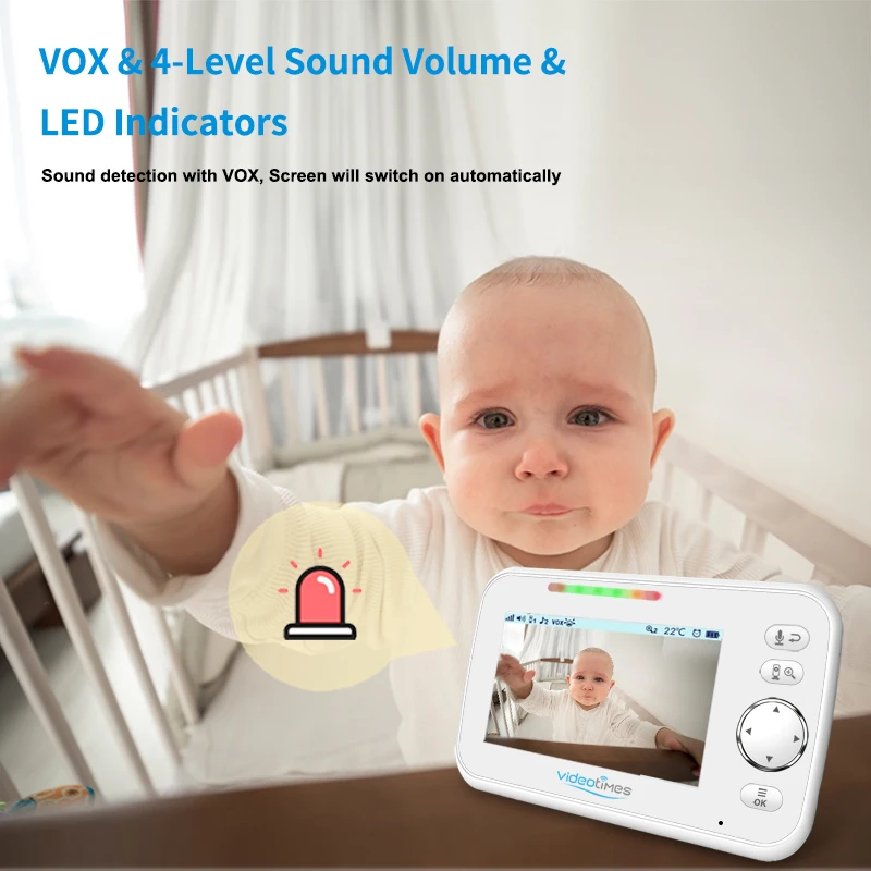 Беспроводная цифровая смарт-видеокамера Videotimes HB43, 4,3 дюйма, детский телефон, Радионяня