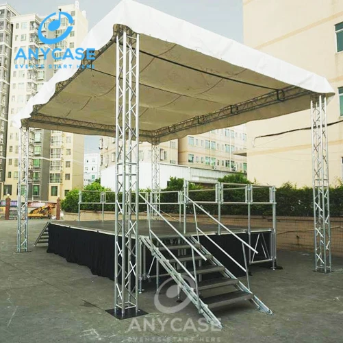 plexiglass aluminum stage truss Stock Height Adjustable Bar club stage triangle truss