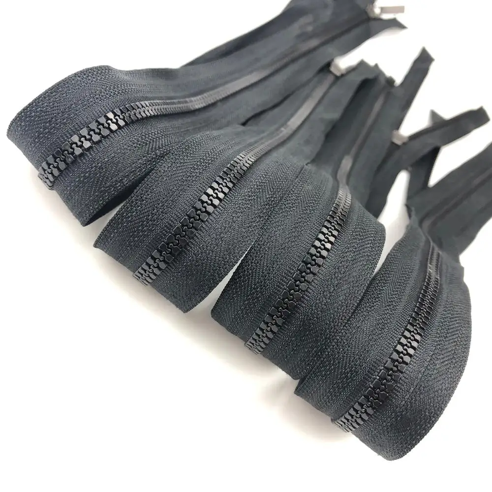 NO.3 Chunky PE Zipper Custom Open Ended zip Plastic Teeth 60cm Resin Zippers