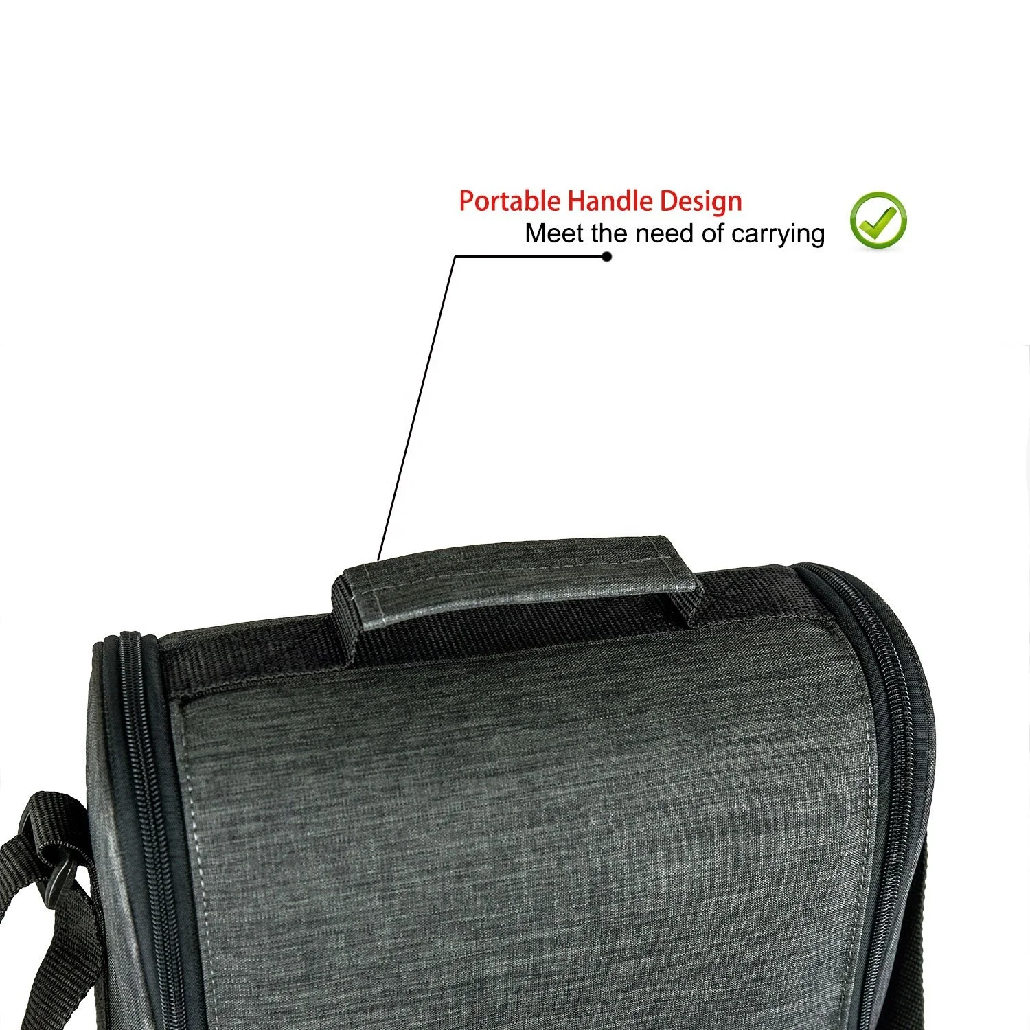 Portable Wine Cooler Bag Insulated Wine Carrier Tote Bag Easy to Store 3 Bottles Red Wine Or One Bottle and two glasses