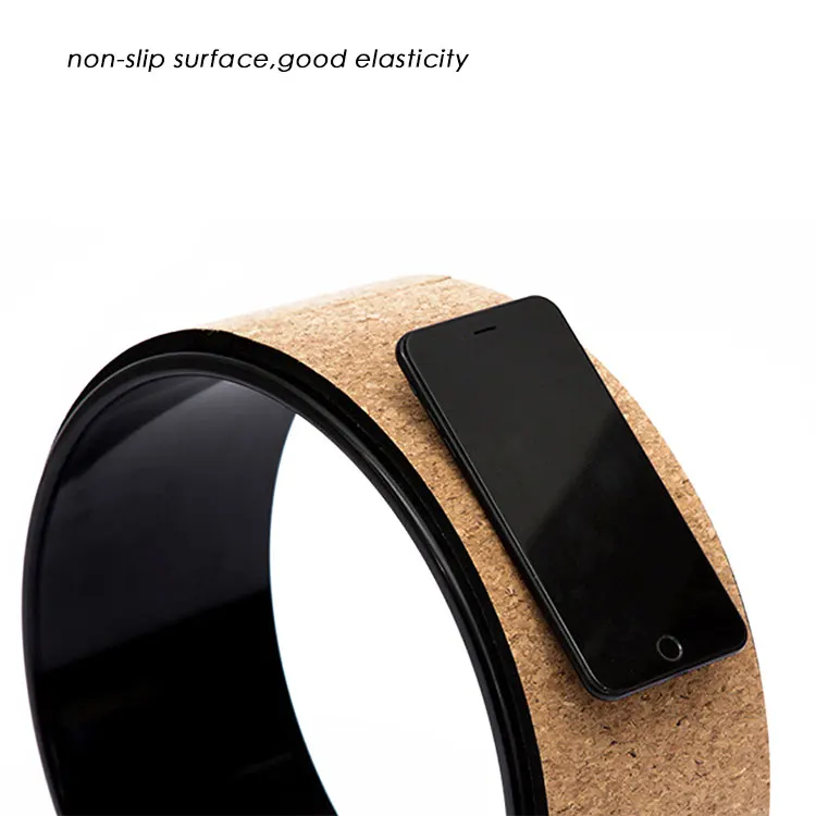 Custom Fitness Balance Training Eco Friendly Natural Rubber Cork Yoga Wheel